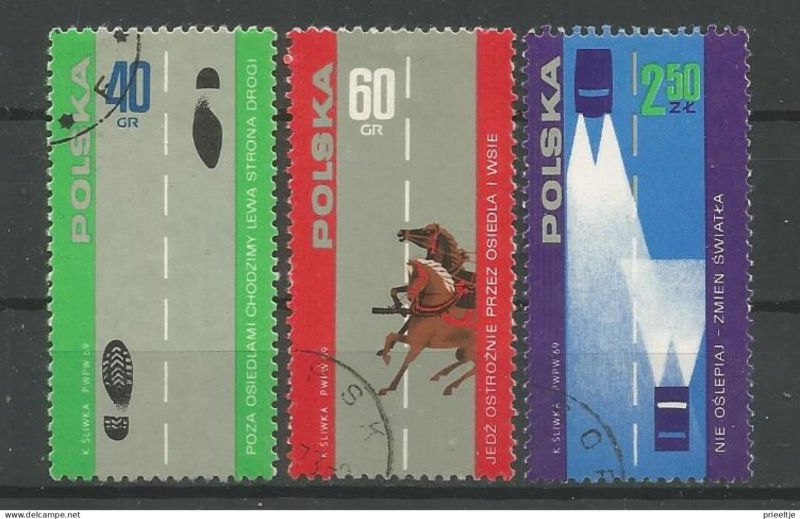 Poland 1969 Safety On The Road Y.T. 1809/1811 (0) - Used Stamps