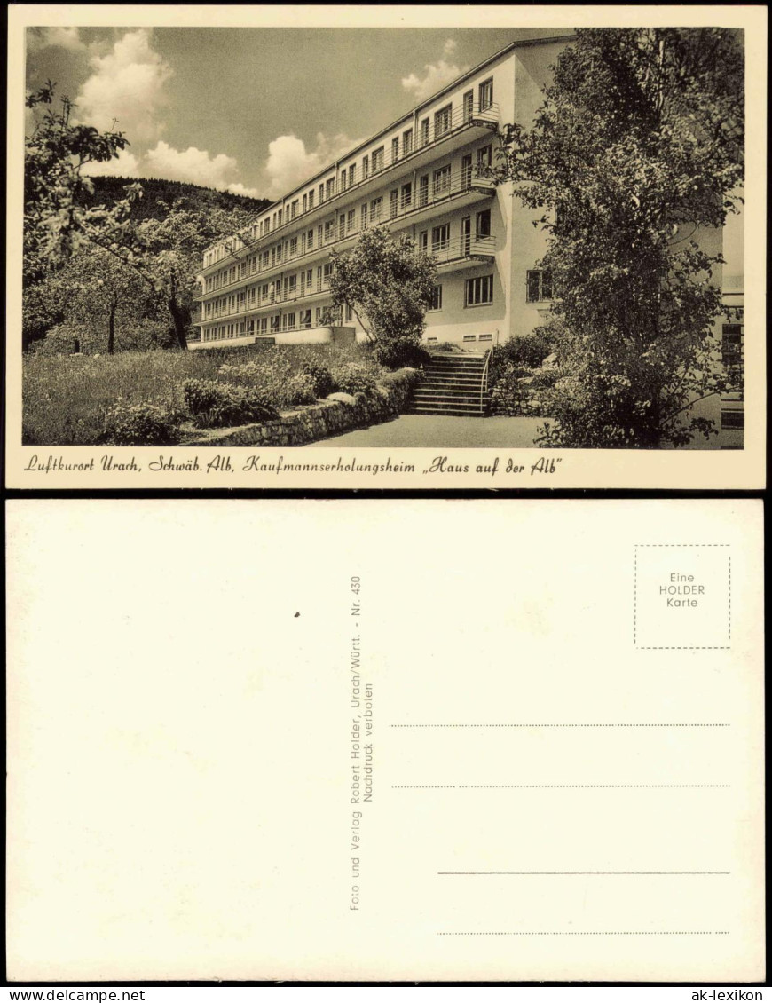 Bad Urach Schwäbische Alb, Kaufmannserholungsheim Haus Auf Der Alb 1962 - Bad Urach
