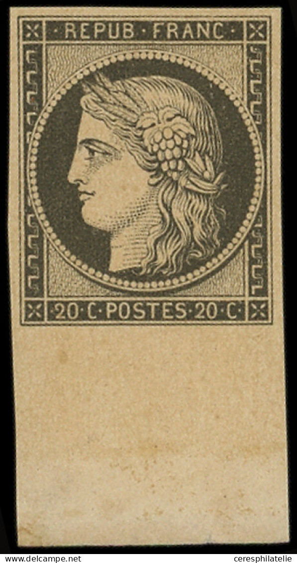 * EMISSION DE 1849 - R3f  20c. Noir Sur Jaune, REIMPRESSION, Bdf, TB - 1849-1850 Ceres