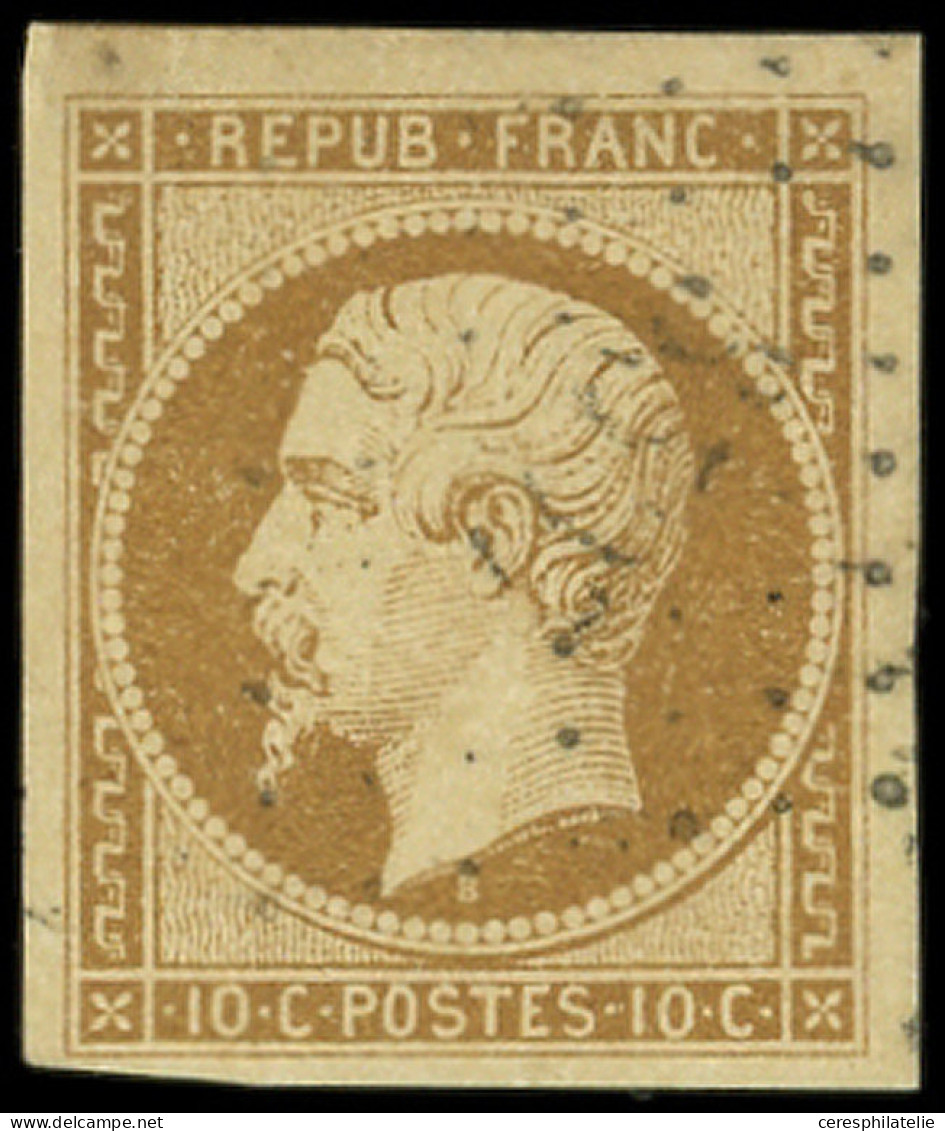 PRESIDENCE - 9    10c. Bistre-jaune, Grandes Marges, Obl. PC 3507, Frappe Légère, Superbe - 1852 Louis-Napoléon