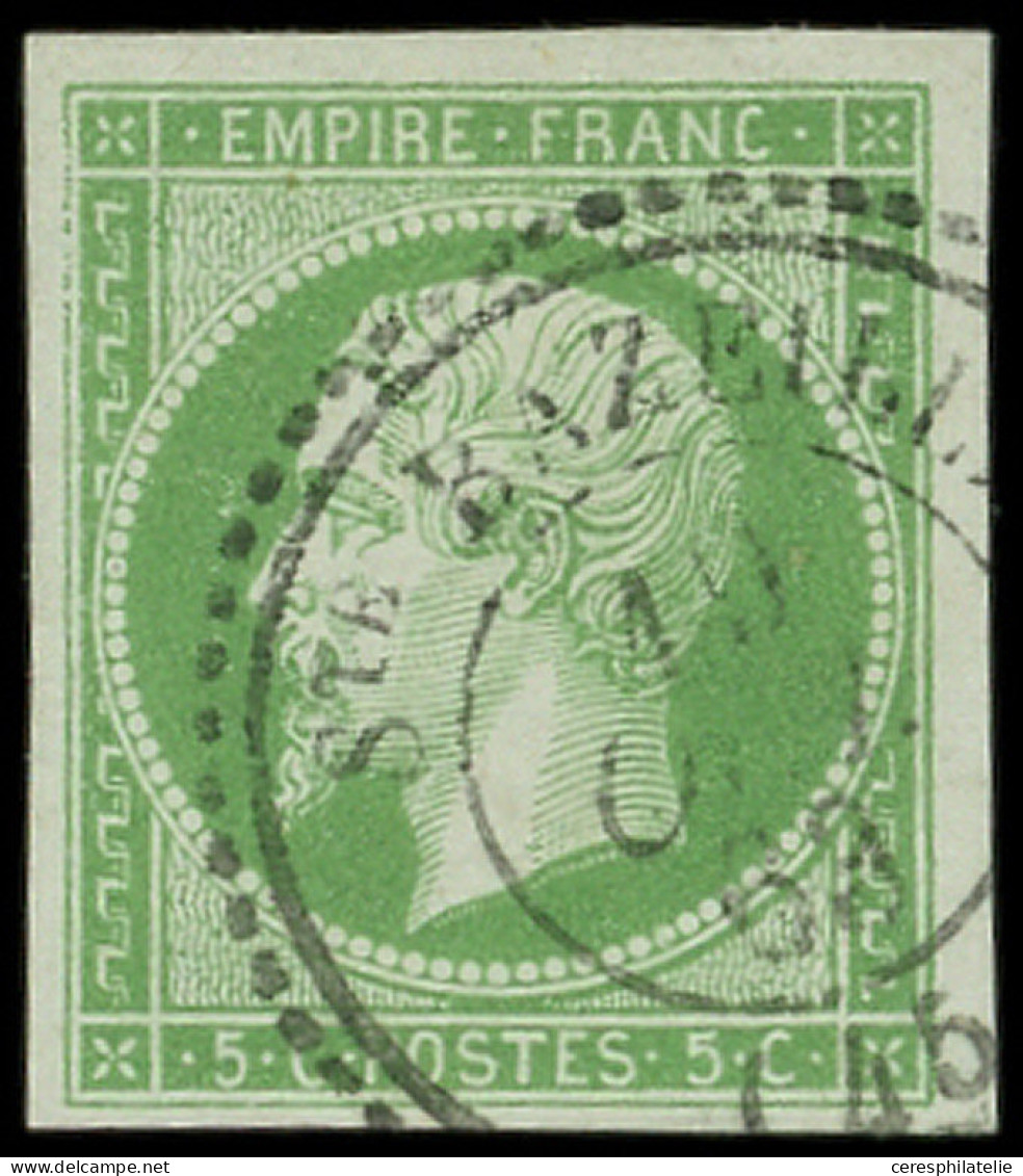 EMPIRE NON DENTELE - 12    5c. Vert, Obl. Càd T22 Ste BAZEILLE, TTB - 1853-1860 Napoleone III