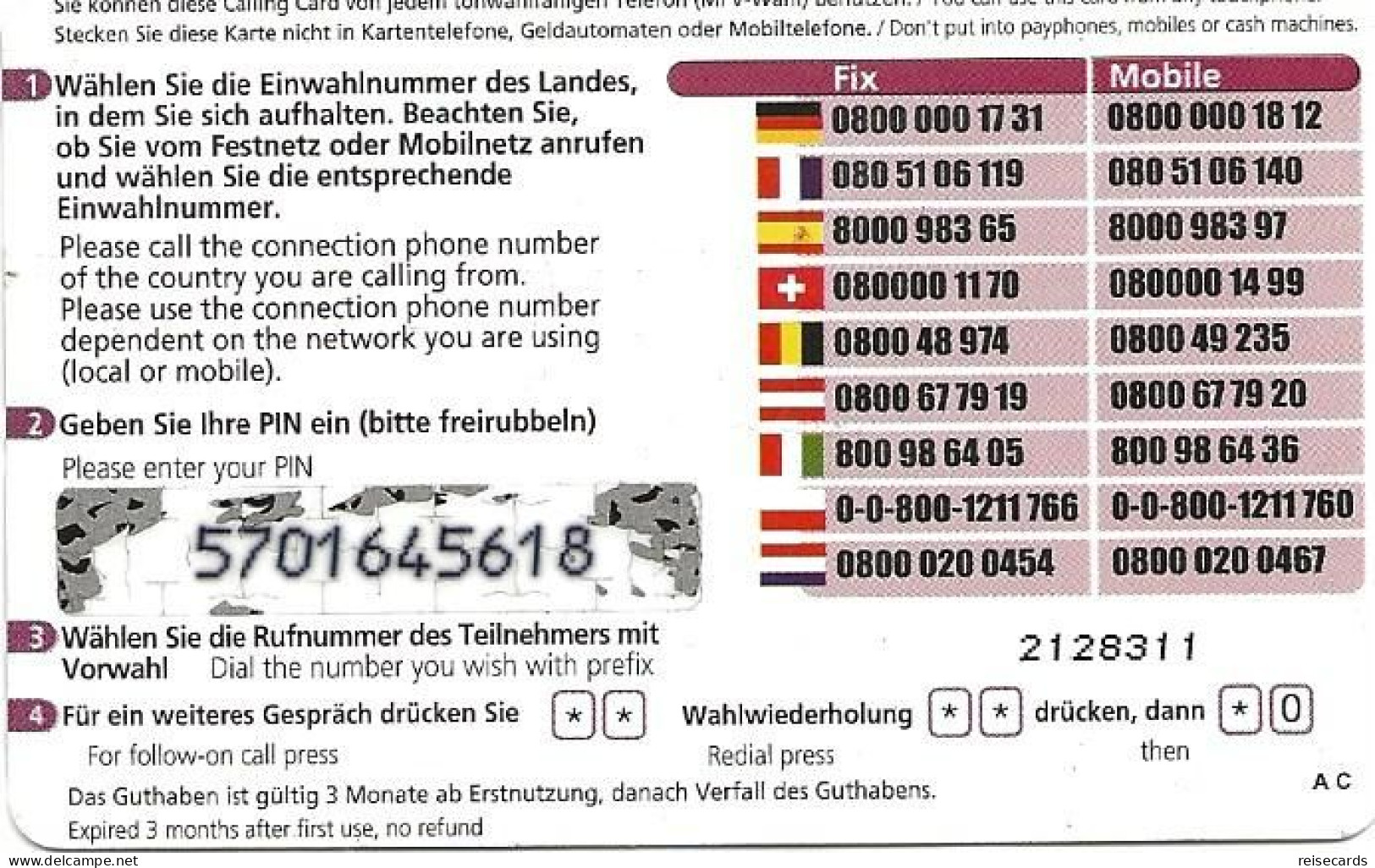 Germany: Prepaid Euro Traveller - [2] Prepaid