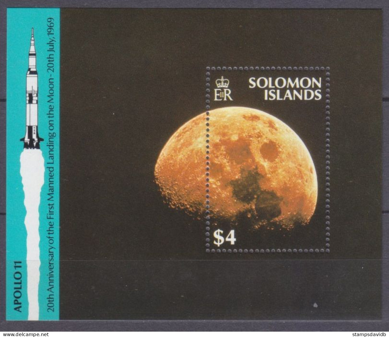 1989 Solomon Islands  712/B27 20 Years Of Apollo 11 Moon Landing - Ozeanien