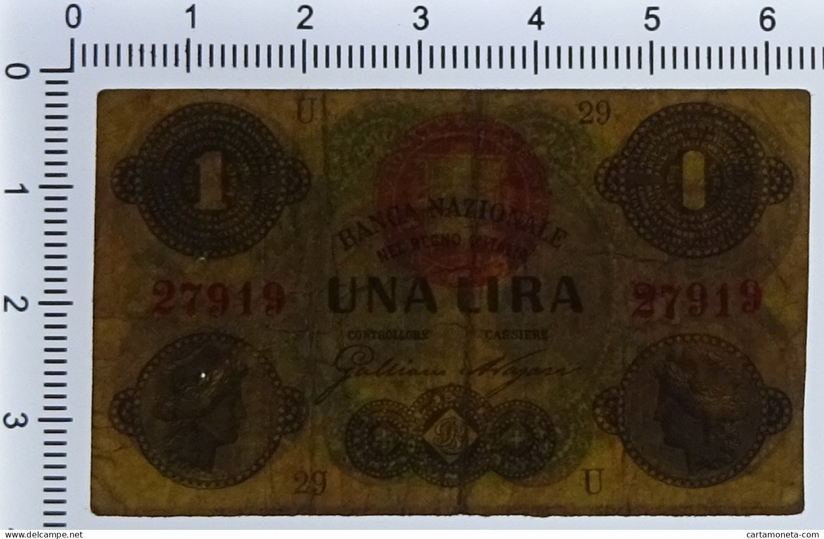 1 LIRA BANCA NAZIONALE NEL REGNO D'ITALIA 15/01/1873 BB - Other & Unclassified