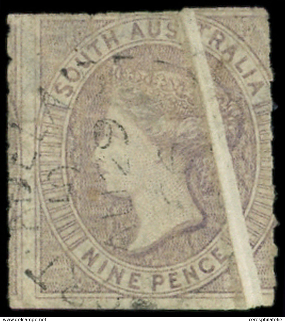 AUSTRALIE DU SUD 9 : 9p. Gris-violet, PLI ACCORDEON, Obl., TB - Used Stamps