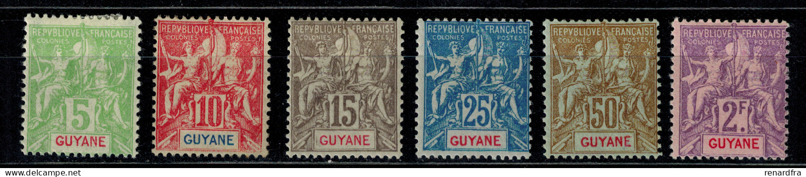 Timbres De Guyane N° 43, 44, 45, 46, 47, 48 Neuf * / MH - Nuevos