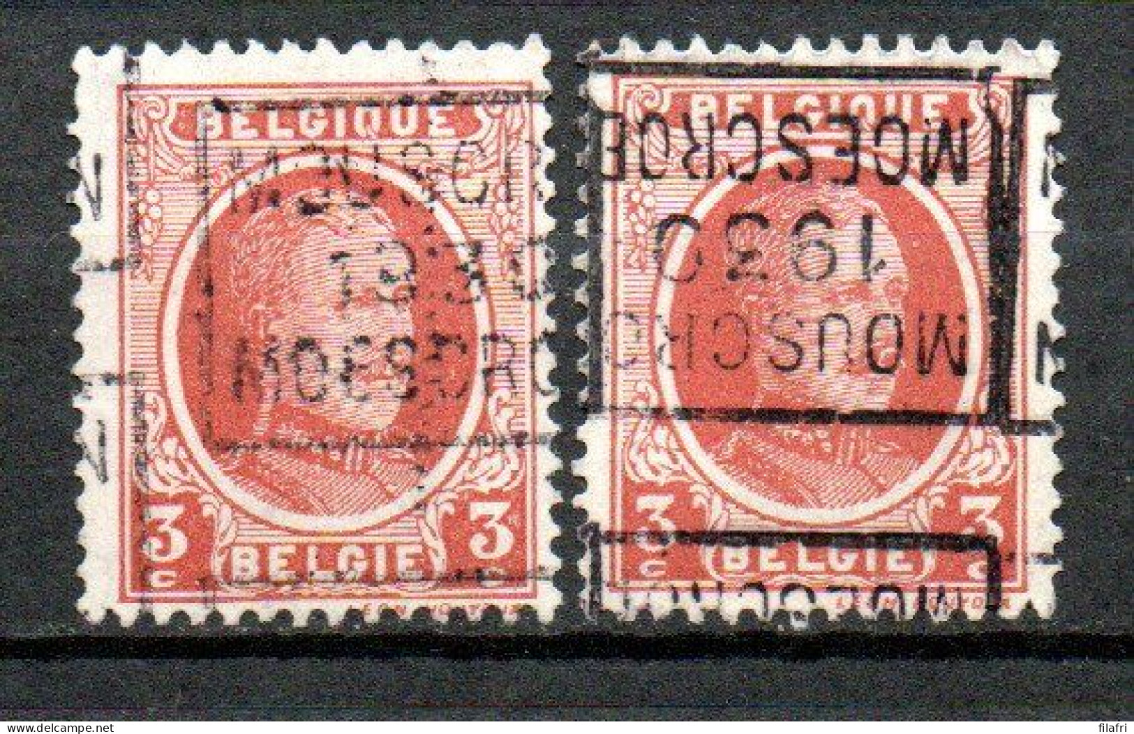 5443 Voorafstempeling Op Nr 192 - MOESCROEN 1930 MOUSCRON - Positie C & D - Rollenmarken 1930-..