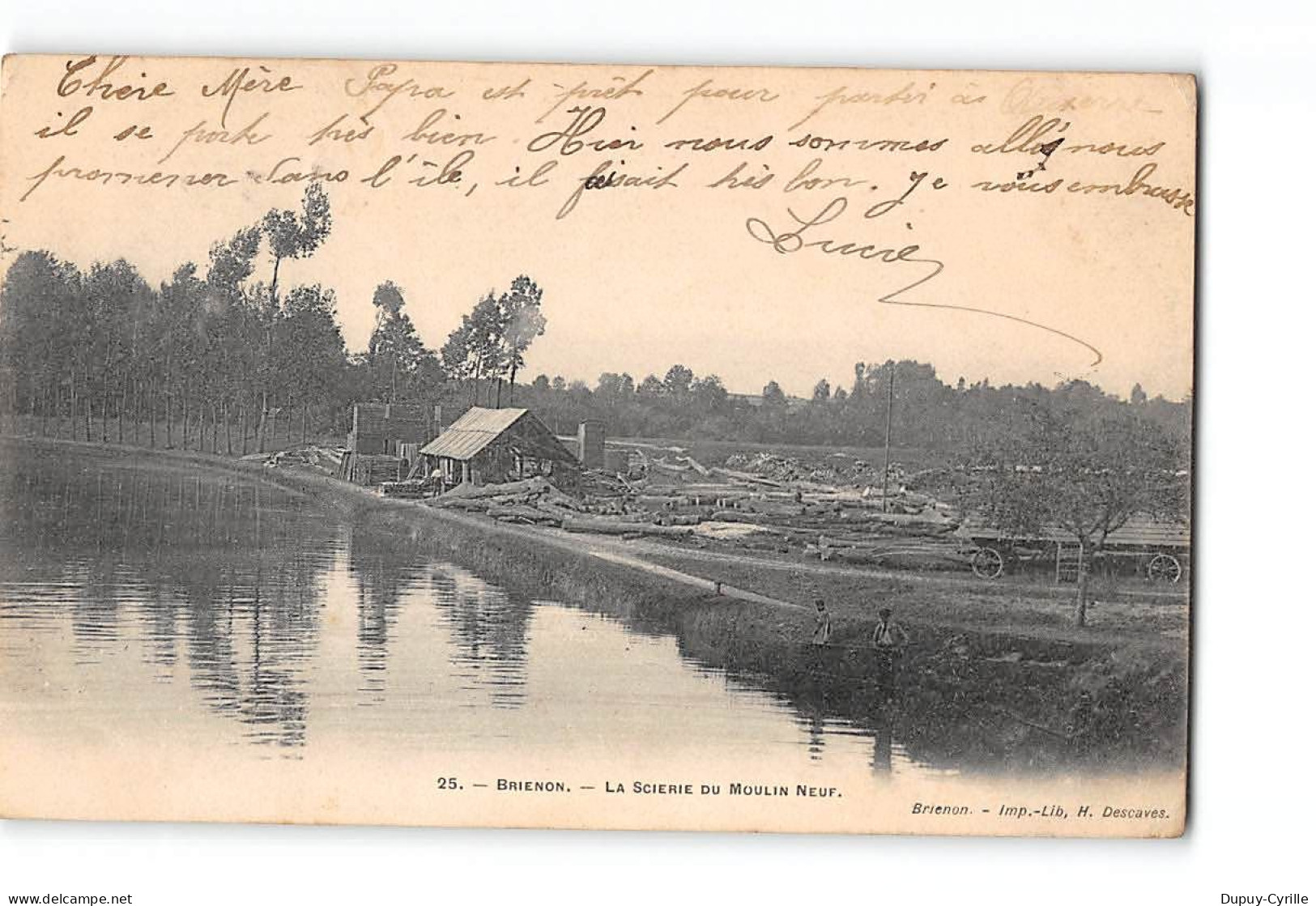 BRIENON - La Scierie Du Moulin Neuf - Très Bon état - Brienon Sur Armancon