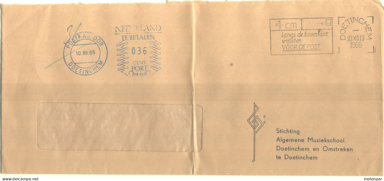 Postzegels > Europa > Nederland > Strafportzegels Brief Met Portstempel (16680) - Postage Due