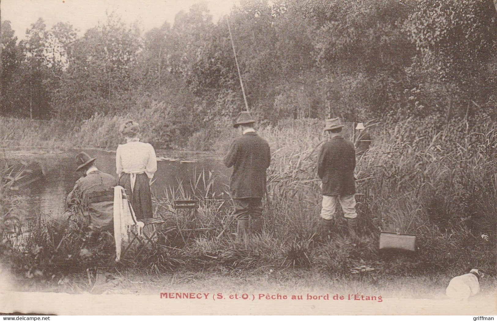 MENNECY PECHE AU BORD DE L'ETANG 1930 TBE - Mennecy