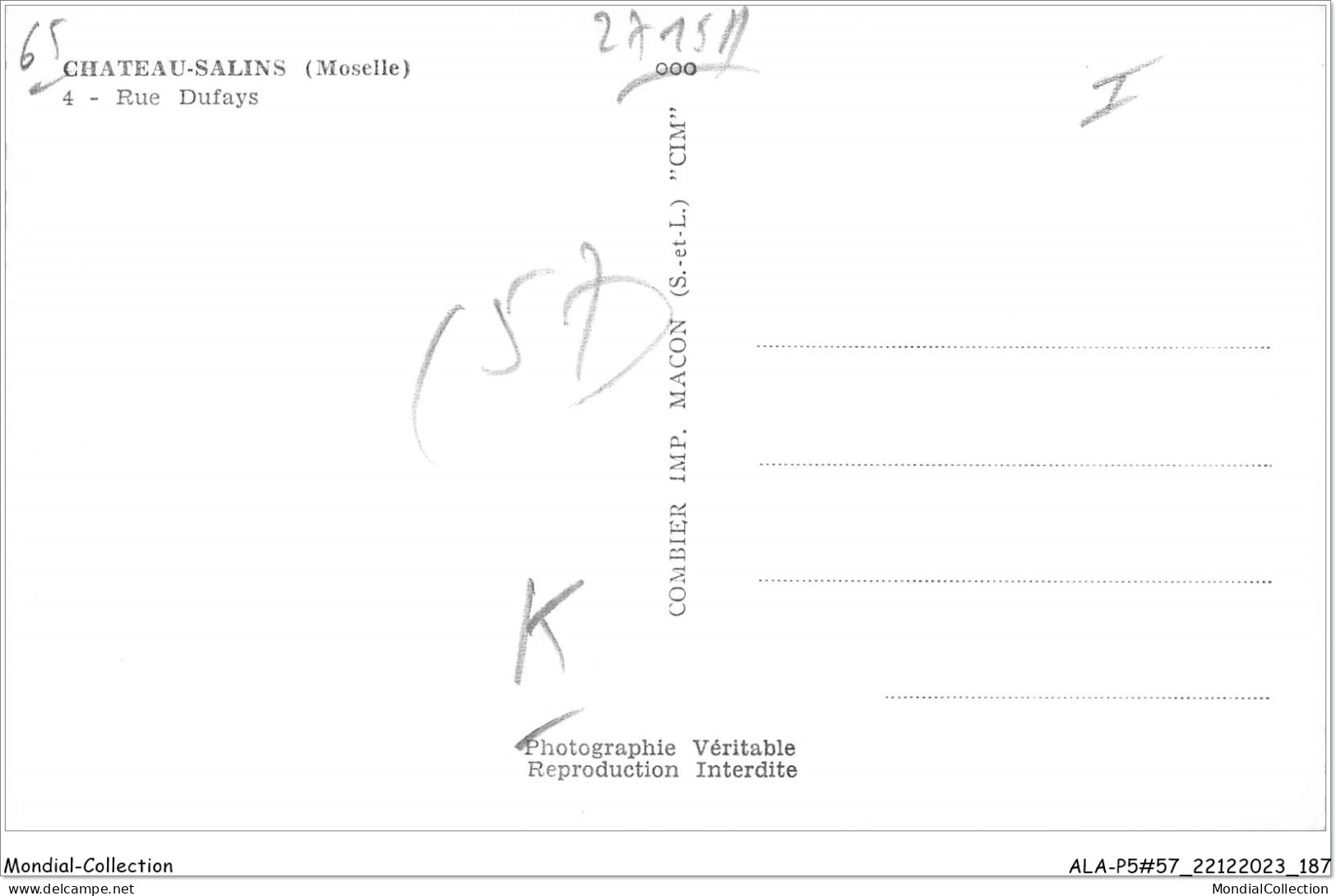 ALAP5-57-0497 - CHATEAU-SALINS - Moselle - Rue Dufays - Chateau Salins