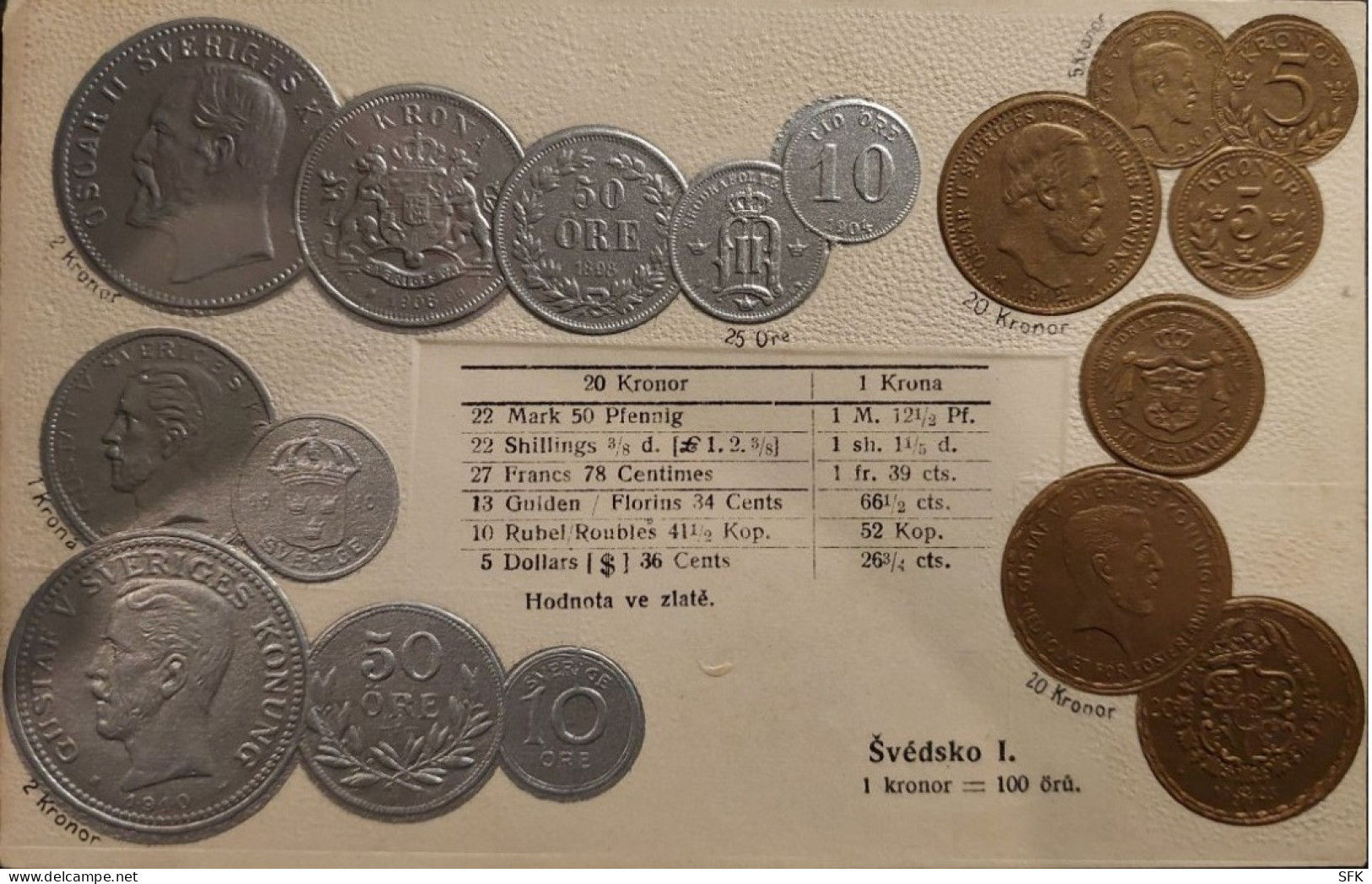 Swedish Coins I- FV, 802 - Monnaies (représentations)
