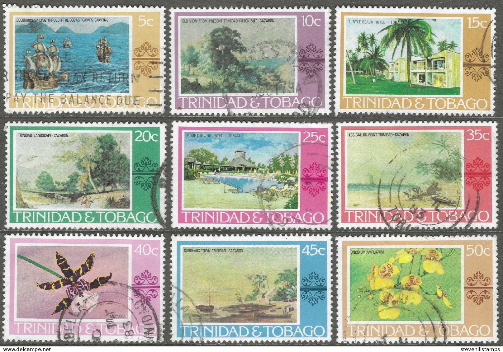 Trinidad & Tobago. 1976 Definitives. 9 Used Values To 50c. SG 479etc M4047 - Trinité & Tobago (1962-...)