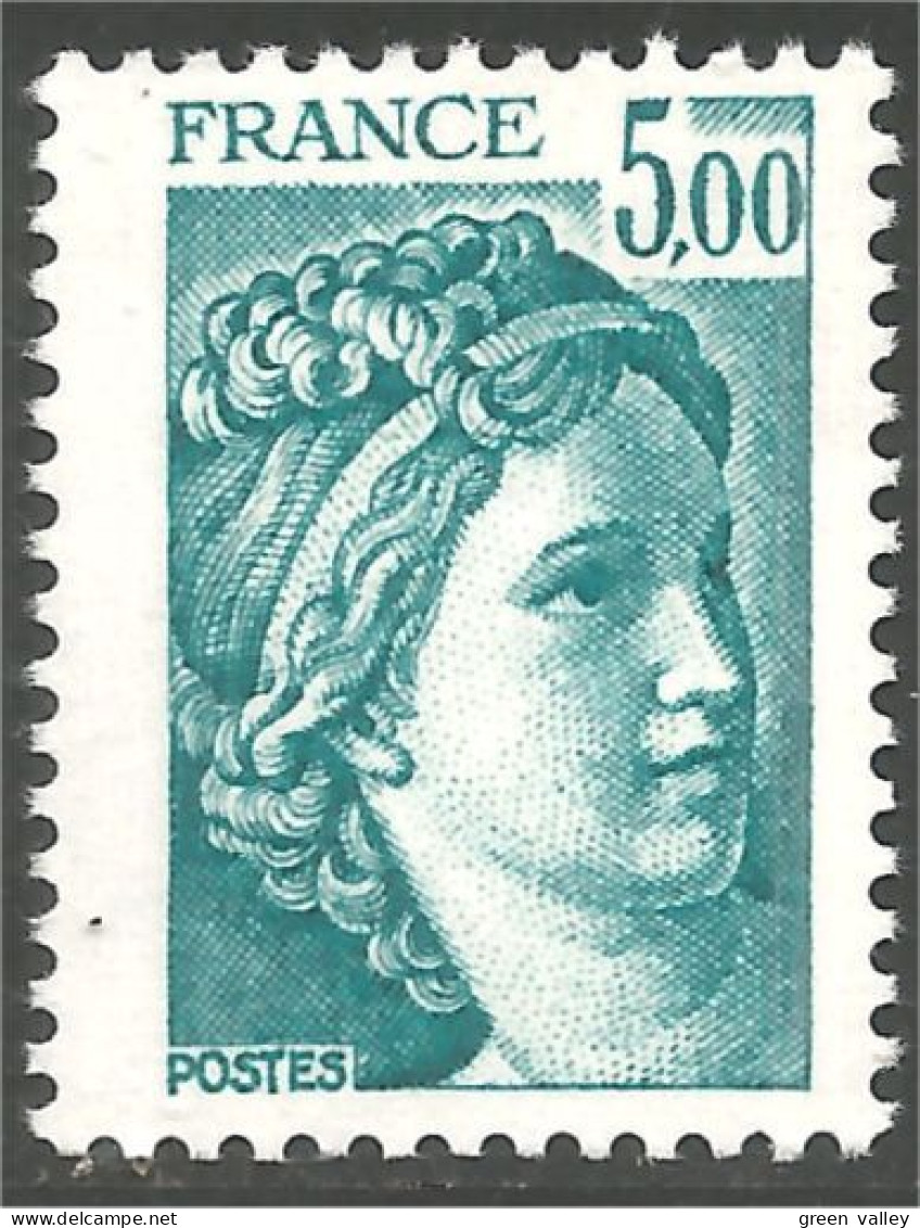 351 France Yv 2123 Sabine De Gandon 5f Bleu Blue MNH ** Neuf SC (2123-1b) - 1977-1981 Sabine Of Gandon