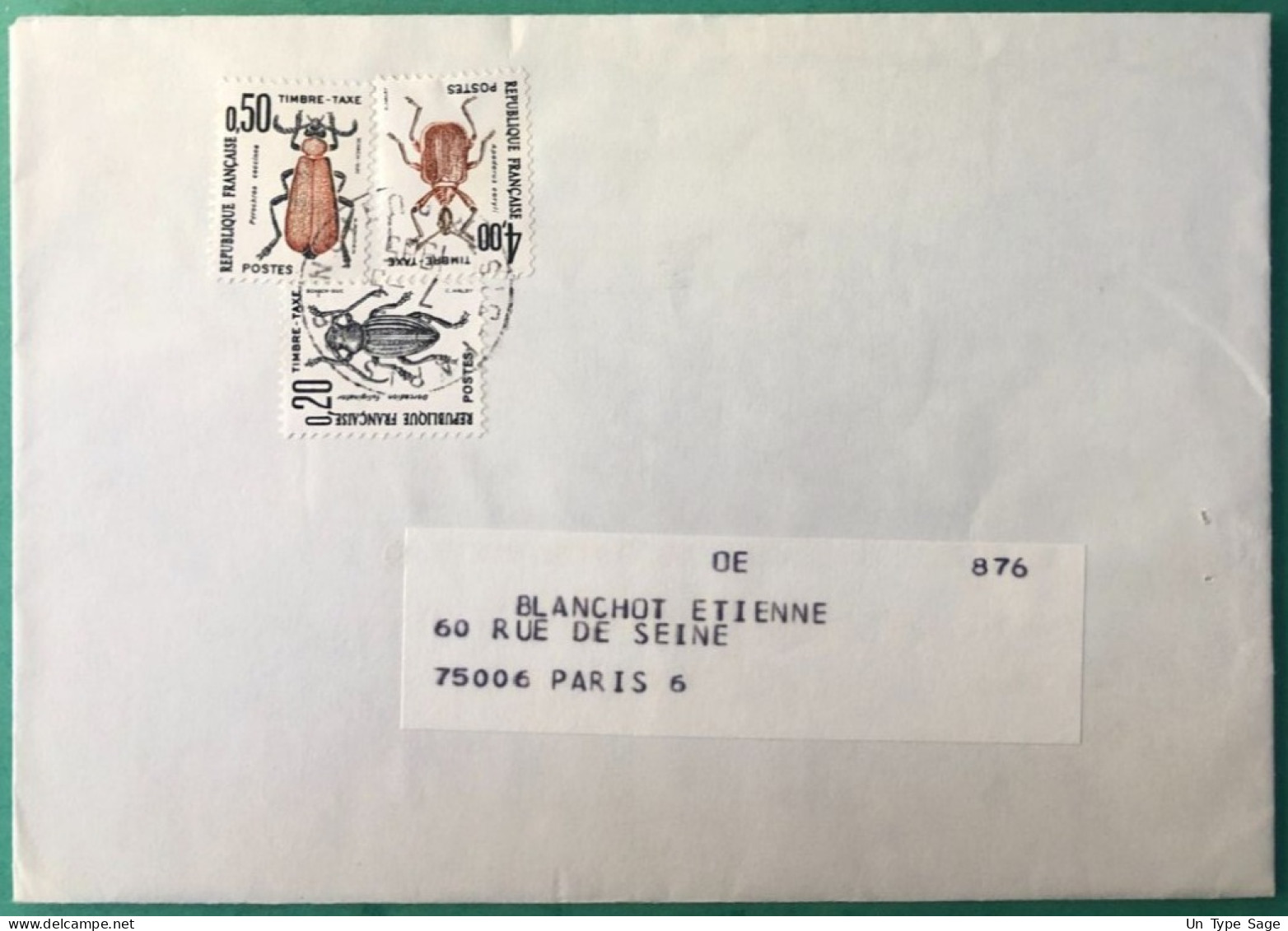 France, Divers TAXE Sur Enveloppe 7.5.1985 - (A1171) - 1960-.... Lettres & Documents