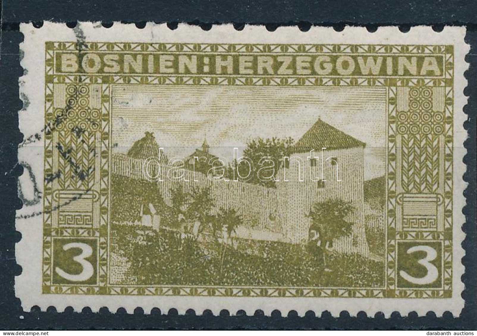 O Bosznia-Hercegovina 1906 3H Vegyes Fogazással, 6 : 12 : 12 : 6 - Andere & Zonder Classificatie