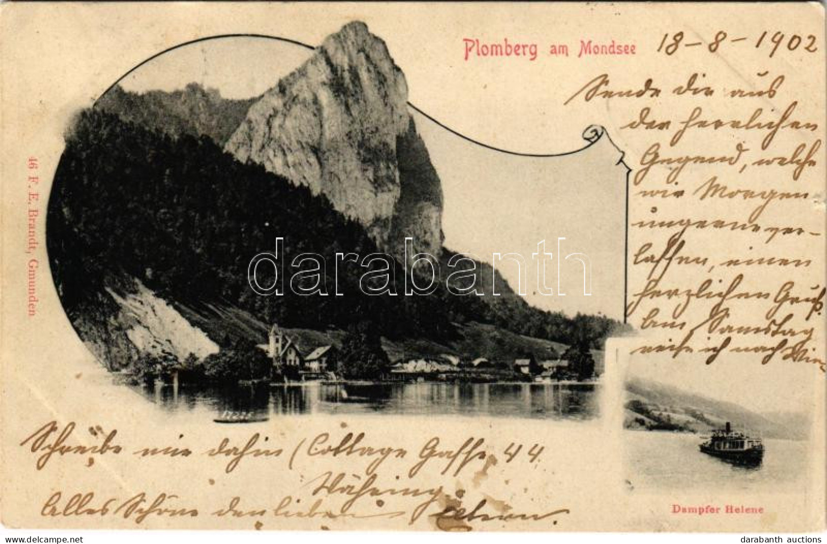 T2/T3 1902 Plomberg Am Mondsee, General View, Steamship. F. E. Brandt 46. - Unclassified