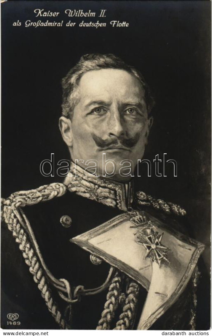** T2 Kaiser Wilhelm II Als Großadmiral Der Deutschen Flotte / Emperor Wilhelm II As Great Admiral Of The German Imperia - Zonder Classificatie