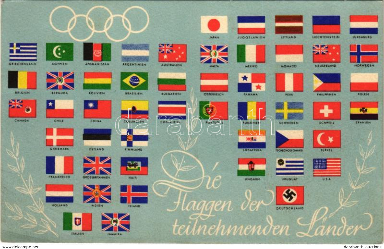 * T2/T3 1936 Olympiajahr, Die Flaggen Der Teilnehmenden Länder. Reichssportverlag / 1936 Summer Olympics, Flags Of The P - Unclassified