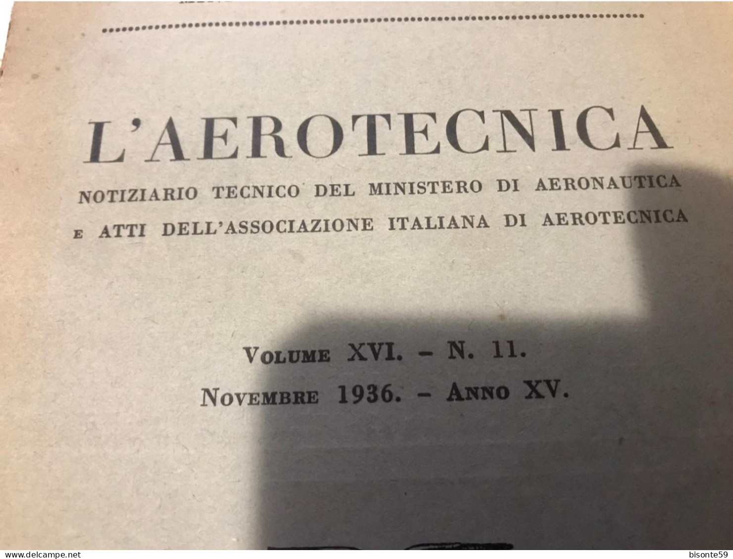 L'AEROTECNICA LIBRO DEL 1936 - Other & Unclassified
