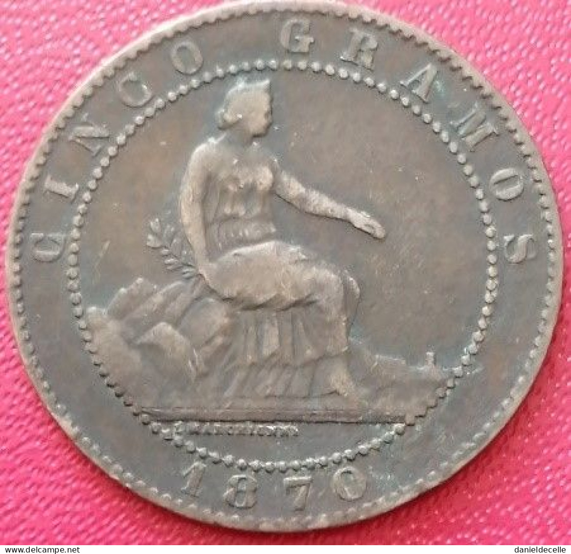 5 Centimos Espagne 1870 OM - First Minting