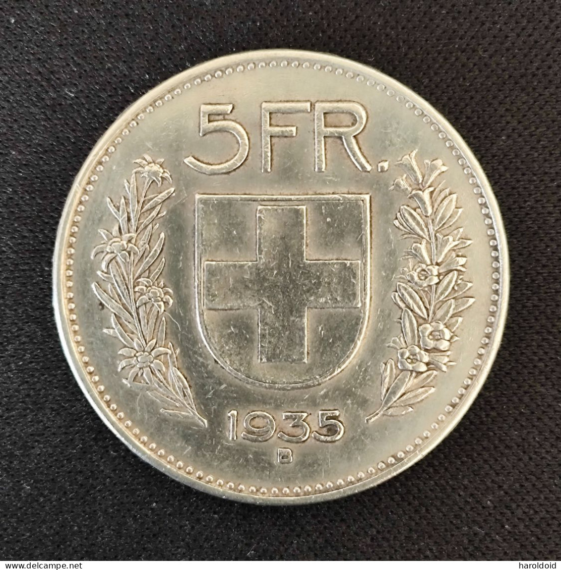 SUISSE - 5 FRANCS 1935 - 5 Francs