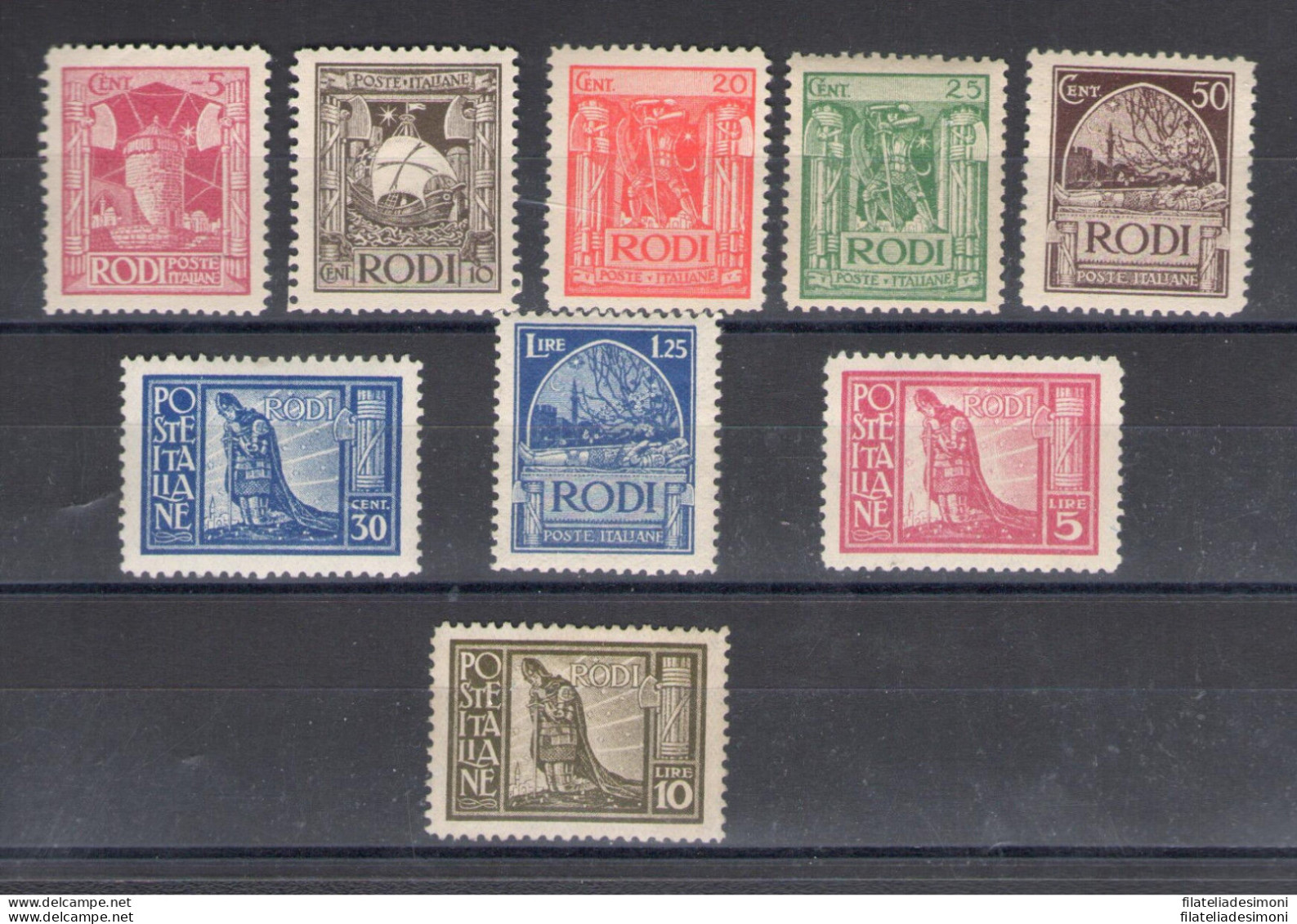 1929 Egeo , Serie Pittorica , Dentellata 11 , N° 3/11 , 9 Valori , MNH** Certif - Egeo