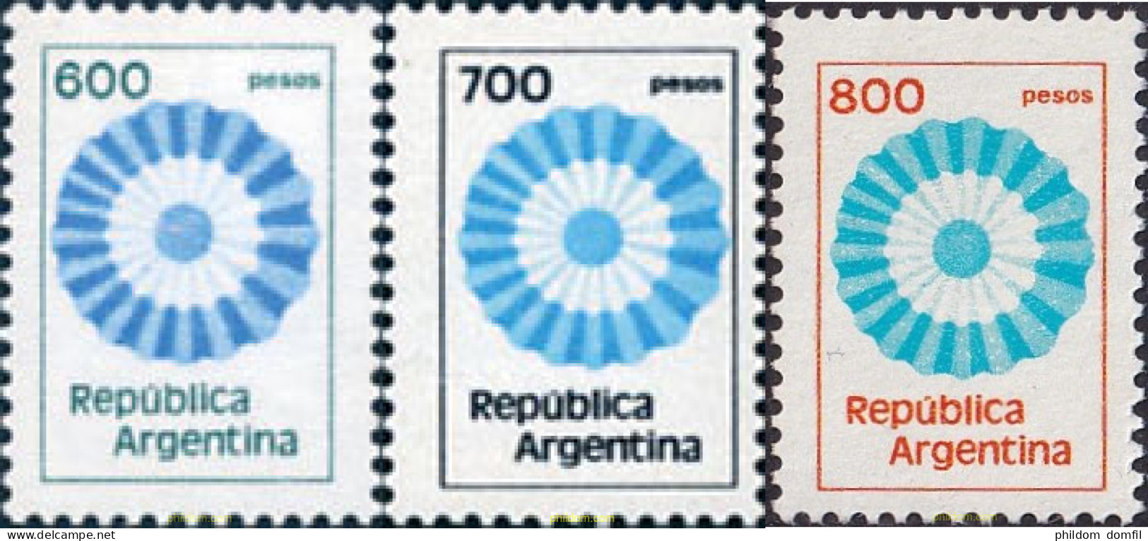 729051 MNH ARGENTINA 1980 SERIE CORRIENTE - Ungebraucht