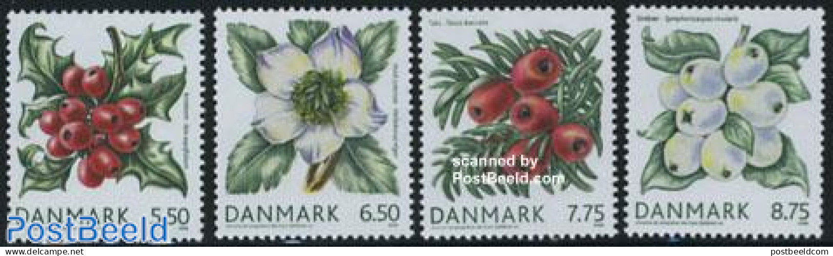 Denmark 2008 Berries 4v, Mint NH, Nature - Flowers & Plants - Fruit - Neufs