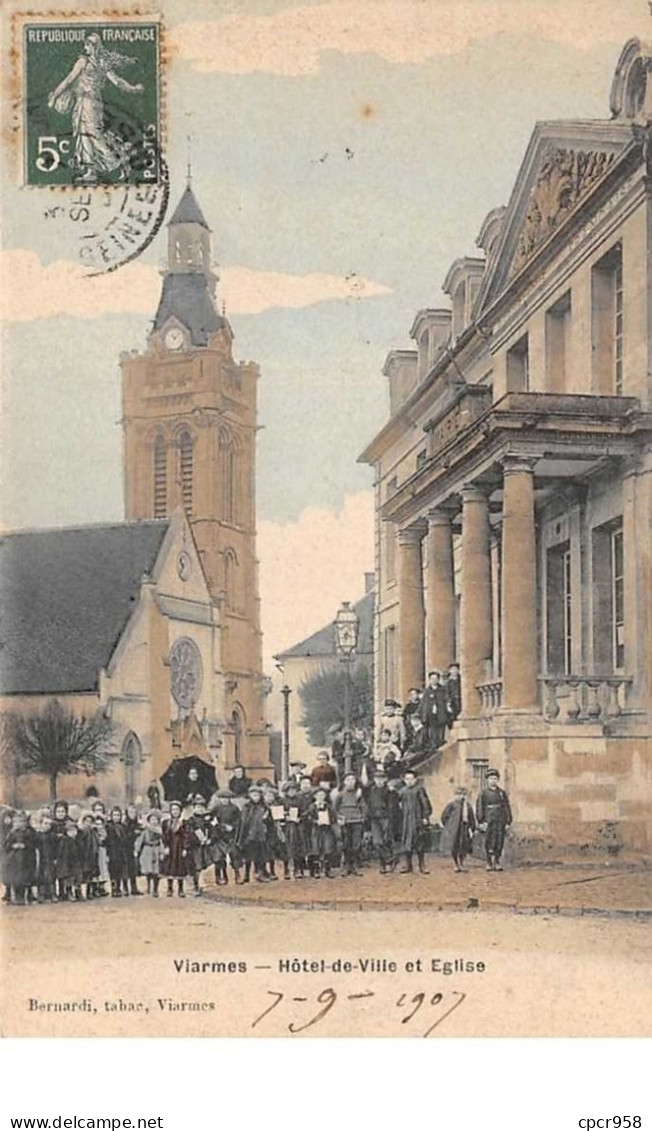 95. N°56568.viarmes.hotel De Ville Et Eglise - Viarmes