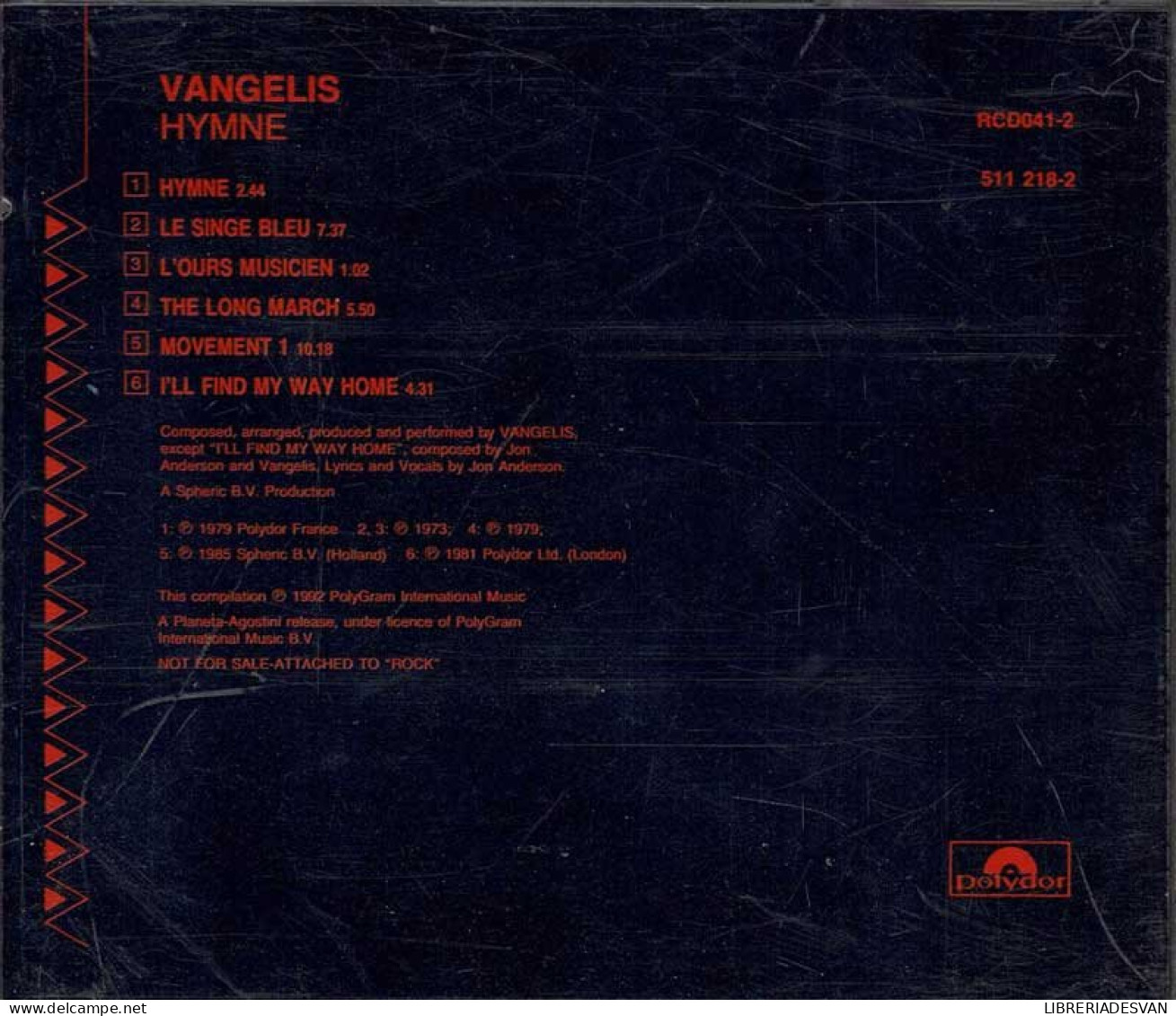 Vangelis - Hymne. CD - New Age