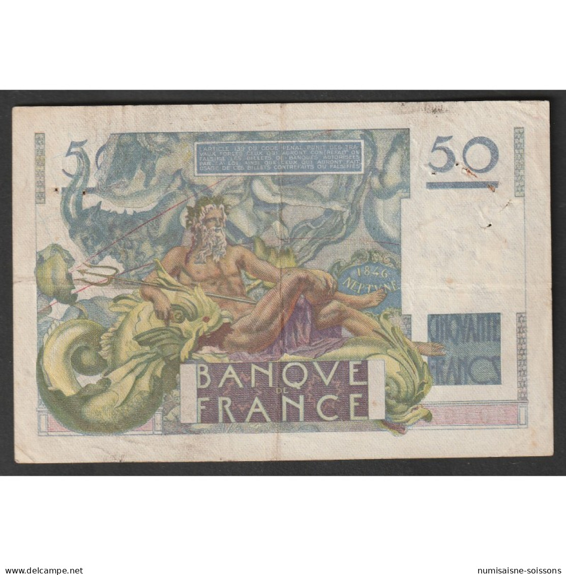 FAY 20/9 - 50 FRANCS LE VERRIER - 02/10/1947 - V.86 - PICK 127 - TTB - 50 F 1946-1951 ''Le Verrier''