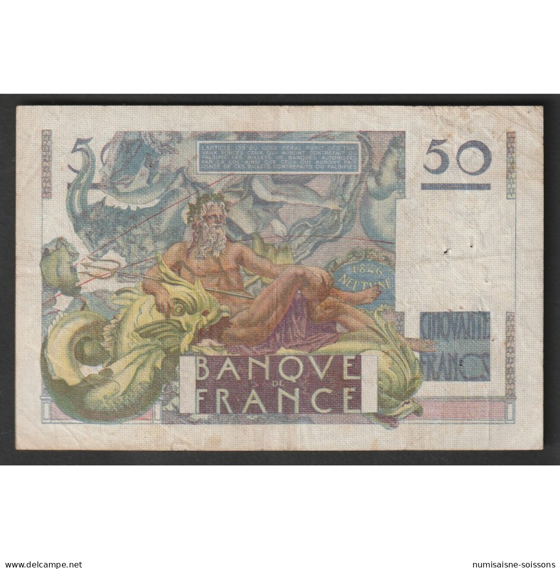 FAY 20/02 - 50 FRANCS LE VERRIER - 28/03/1946 - X.3 - PICK 127 - TB+ - 50 F 1946-1951 ''Le Verrier''