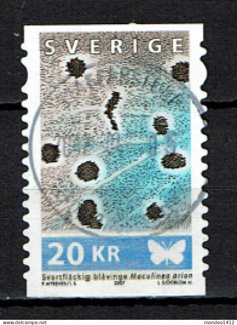 Sweden 2007 - Papillon, Détail Aile  - Used - Oblitérés