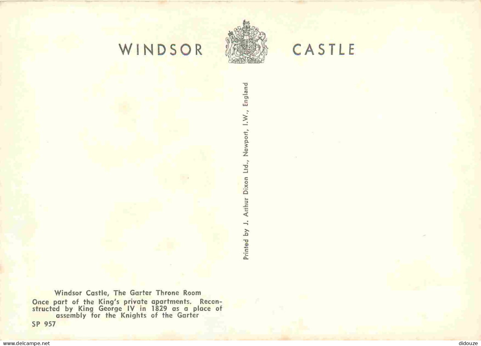 Angleterre - Windsor Castle - The Garter Throne Room - Intérieur Du Château De Windsor - Berkshire - England - Royaume U - Windsor Castle