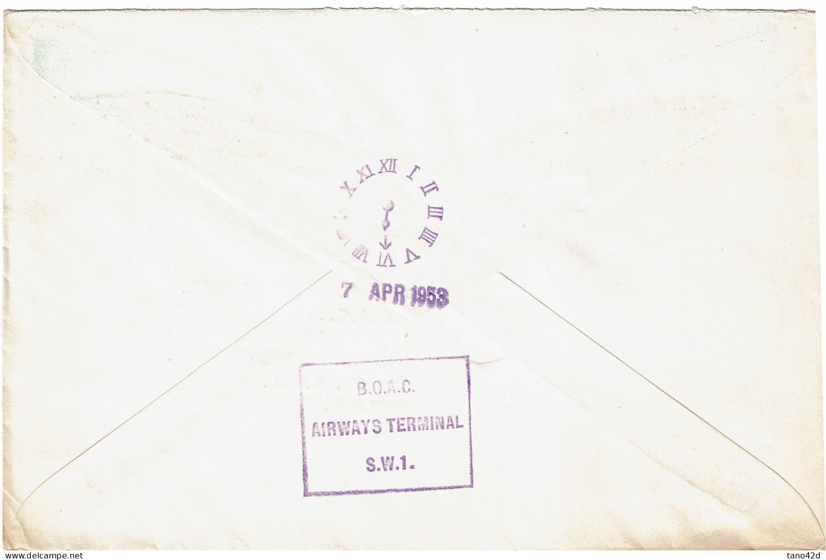 CTN89-2 - JAPON LETTRE AVION 1ère LIAISON BOAC LONDRES / TOKIO 5/4/1953 - Covers & Documents