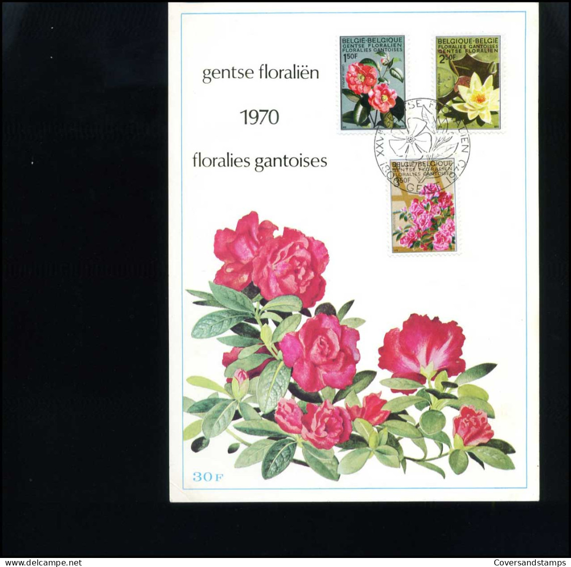 België - 1523/25  Gentse Floraliën  -   Souvenir Kaart                        - Covers & Documents
