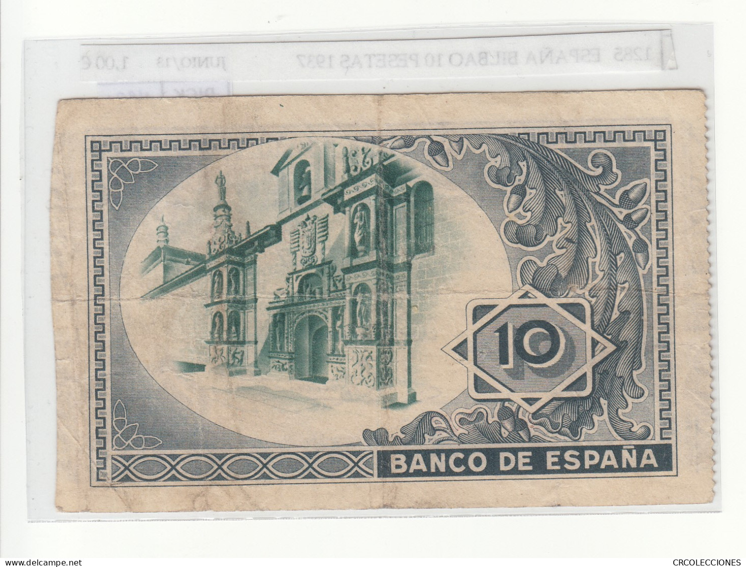 BILLETE ESPAÑA BILBAO 10 PESETAS 1937 P-S562g MBC+ - Autres & Non Classés