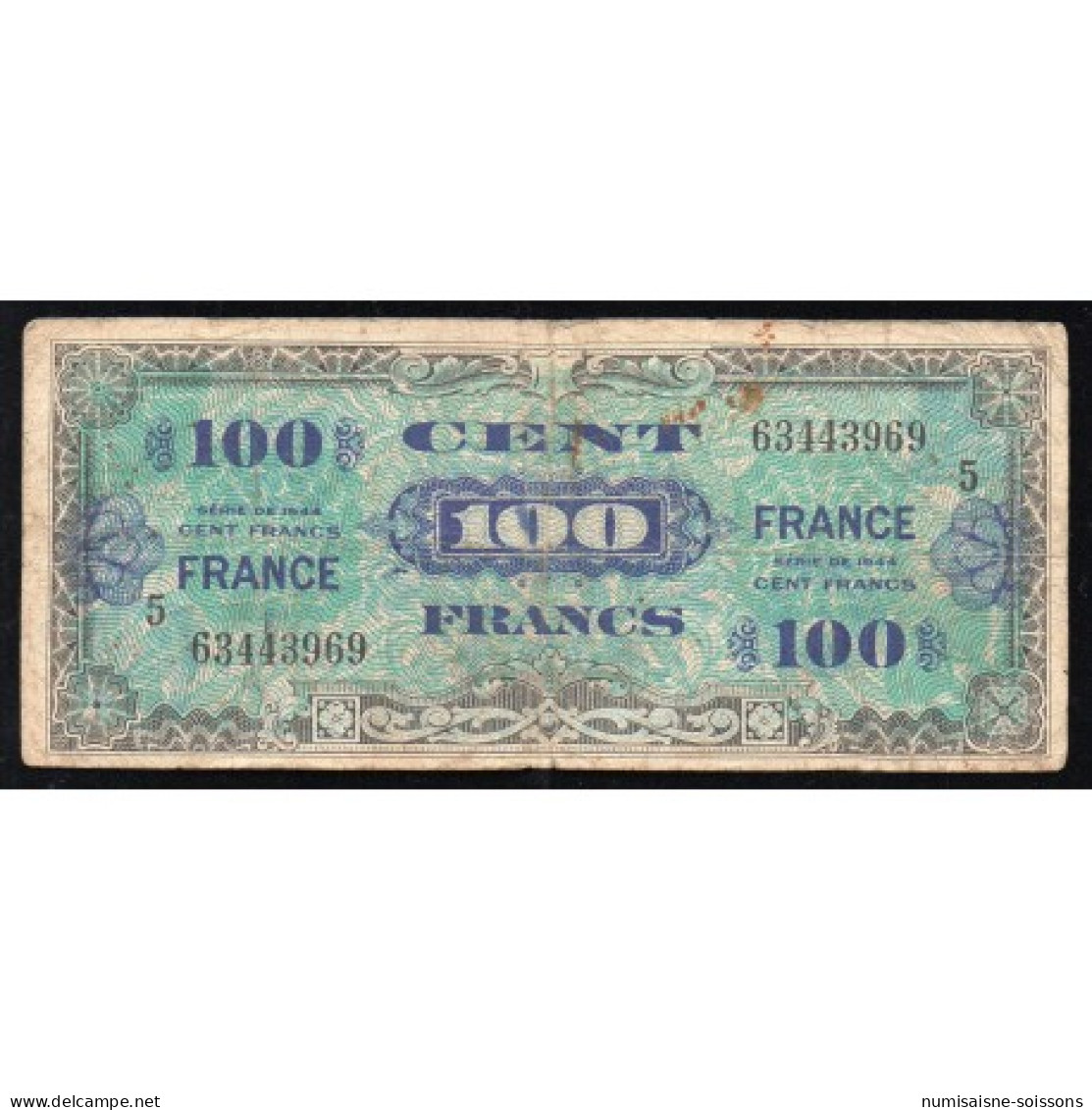 FAY VF 25/5 - 100 FRANCS VERSO FRANCE - 1945 - SÉRIE 5 - PICK 105s - TB - Zonder Classificatie