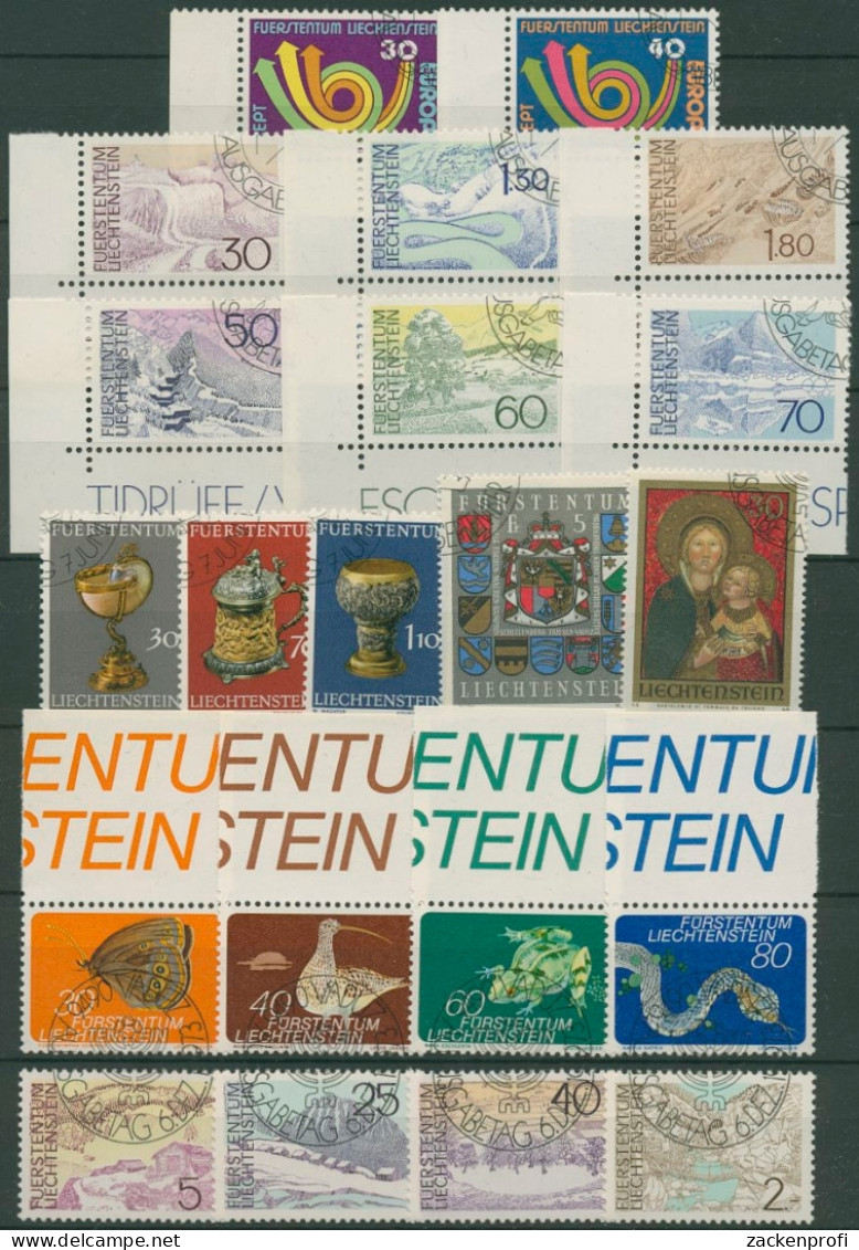 Liechtenstein Jahrgang 1973 Komplett Gestempelt (SG6505) - Oblitérés