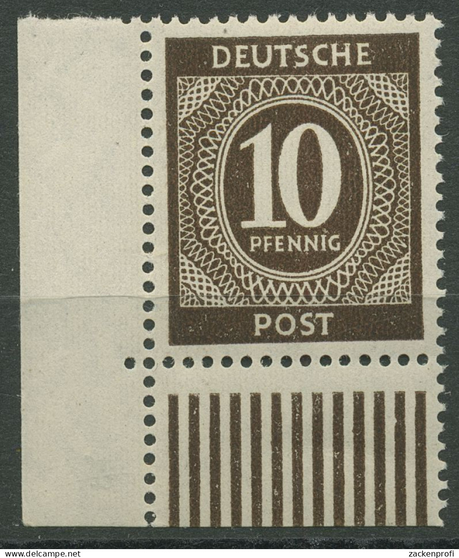 All. Besetzung 1946 I. Kontrollratsausgabe 918 B W UR Ecke 3 Postfrisch Geprüft - Neufs