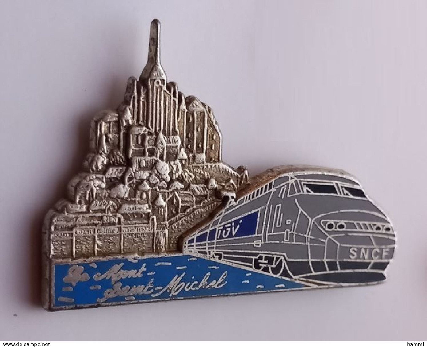 N258 Pin's SNCF TGV Le Mont Saint Michel (gros Pin's) Signé Ballard Achat Immédiat - TGV