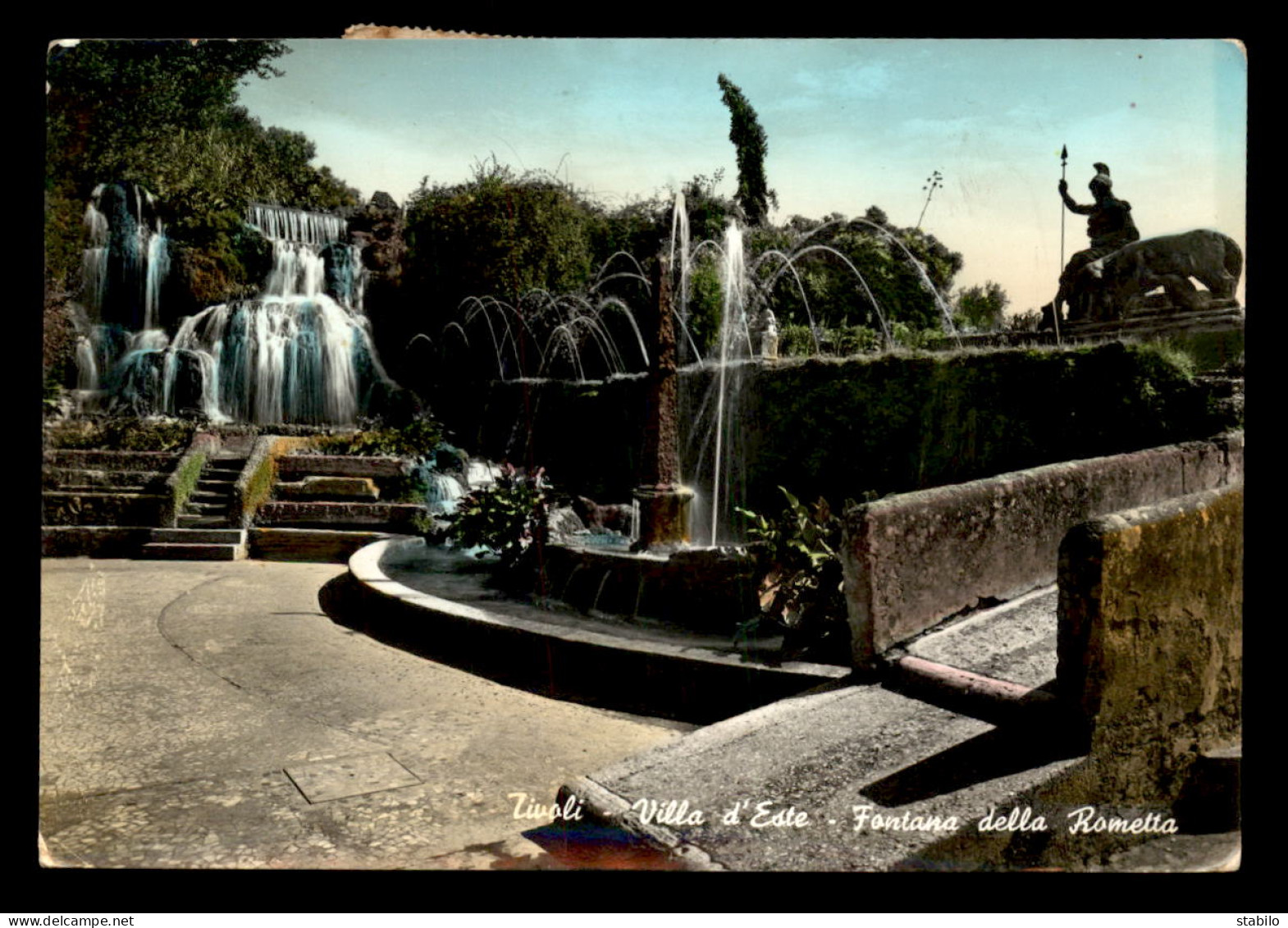 CARTE DE TIVOLI (ITALIE) ENVOYEE A ANTIBES (A.M) TAXEE AVEC 2 TIMBRES DE 3 FRS LE 2.09.1954 - 1960-.... Lettres & Documents