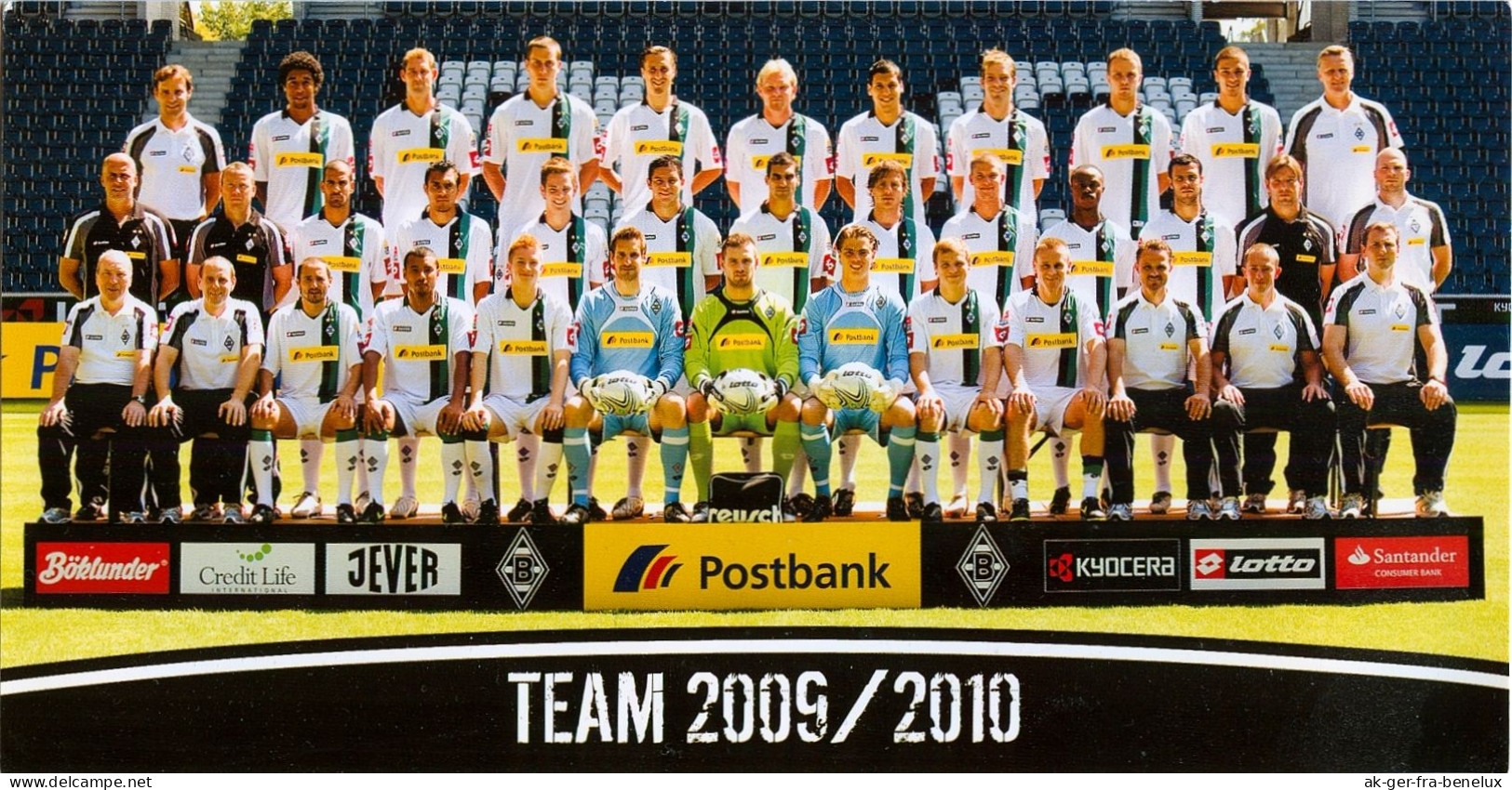 AK Mannschaft Team VfL Borussia Mönchengladbach 09-10 M'Gladbach Fußball Football Fohlen Deutschland Germany Borussen - Autogramme