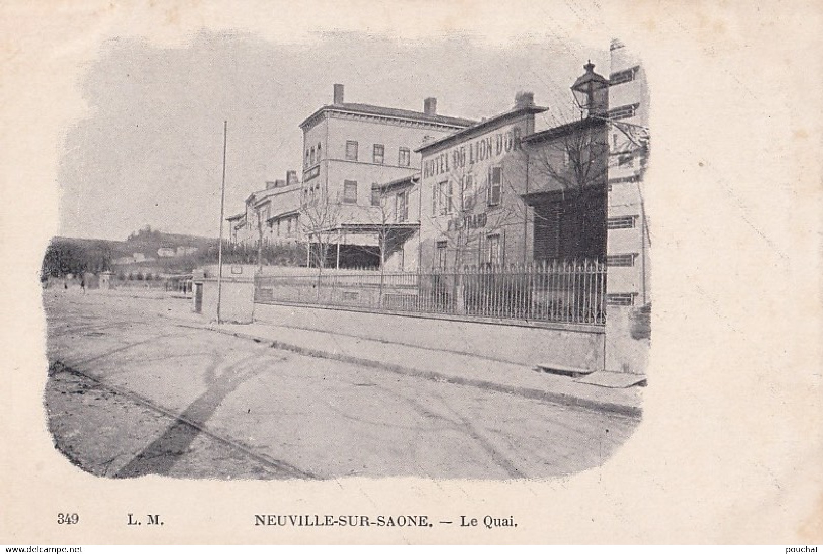 D23-69) NEUVILLE-SUR-SAONE- LE QUAI - L ' HOTEL DU LION D OR  - ( 2 SCANS ) - Neuville Sur Saone