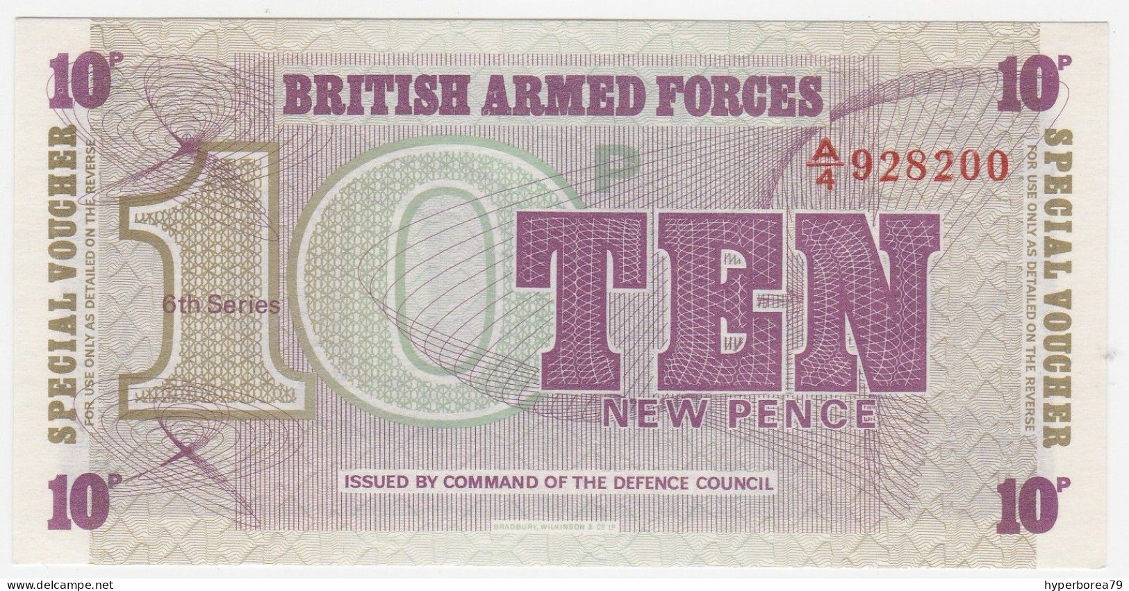 Great Britain BAF P M48 - 10 New Pence 1972 6th Series - UNC - British Armed Forces & Special Vouchers