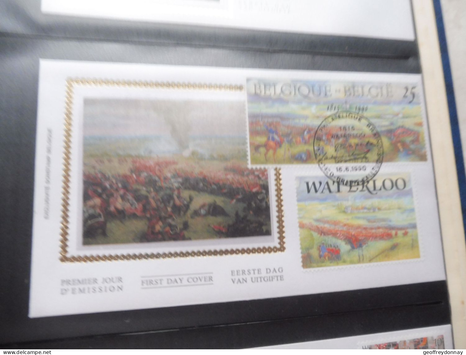 Belgique Belgie  Fdc  Soie  Fdc Z/s 2376 Oblitéré Gestempelt Braine L'alleud Waterloo  1990 - 1981-1990