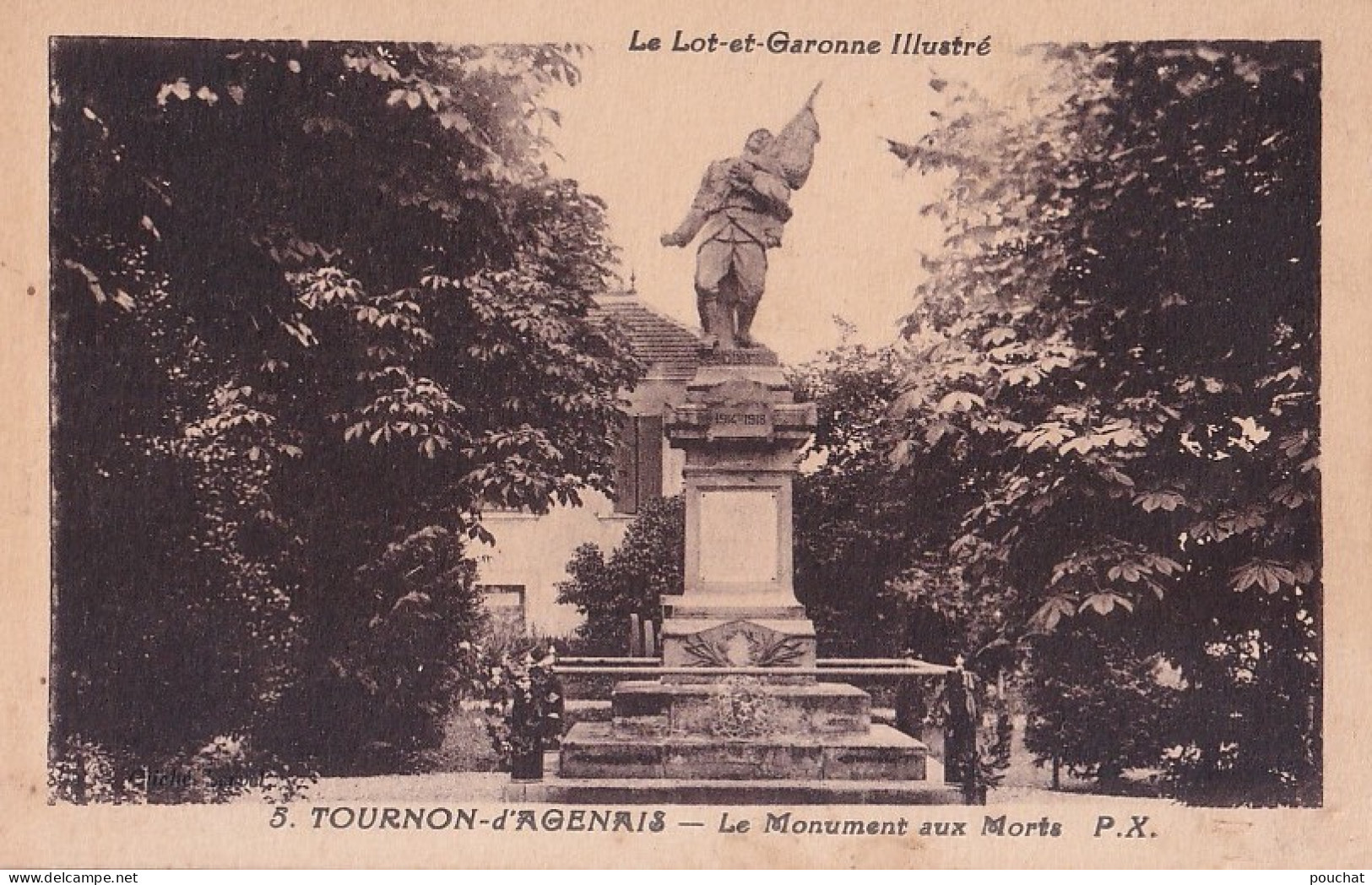 E12-47) TOURNON D ' AGENAIS - LOT ET GARONNE - LE MONUMENT AUX MORTS   - ( 2 SCANS ) - Tournon D'Agenais
