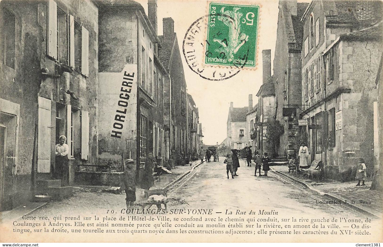 Coulanges Sur Yonne La Rue Du Moulin - Coulanges Sur Yonne