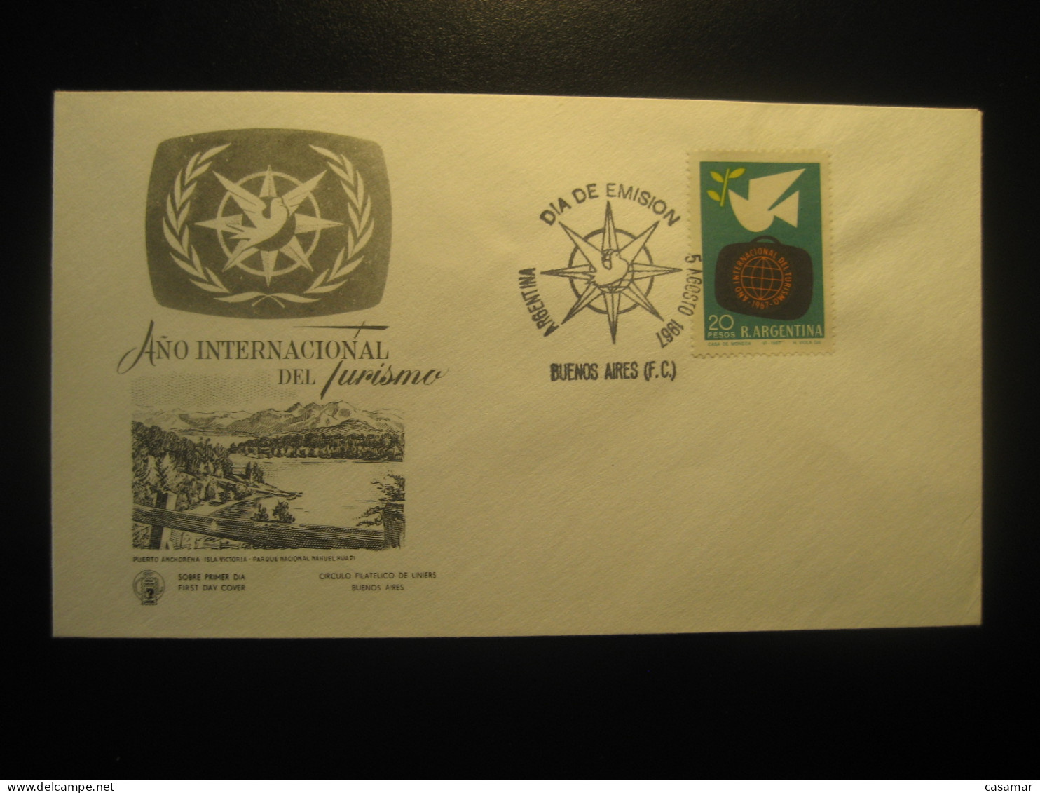 1967 Puerto Anchorena Año Int. Del Turismo Tourism Tourist FDC Cancel Cover ARGENTINA Buenos Aires - Andere & Zonder Classificatie